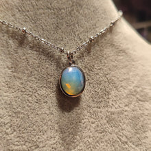 Load image into Gallery viewer, Faceted Opalite Oval Necklace
