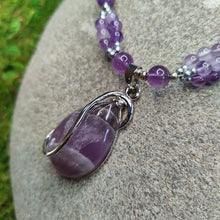 Load image into Gallery viewer, Amethyst Teardrop Necklace, locally made, handmade
