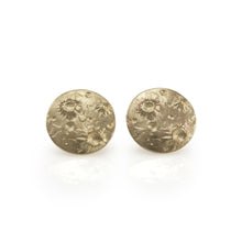 Load image into Gallery viewer, Great statement studs, perfect for all you moon lovers out there, with a little extra sparkle of black diamonds, as beautiful as the night sky. Silver moons with amazing crater/moon texture and three black diamonds featured on each earring. Standard post &amp; XL ear nut, all solid sterling silver.  11mm across, (bottom of moon reaches bottom of earlobe or hangs slightly off earlobe)  Handmade in Sonoma County using responsibly sourced materials.
