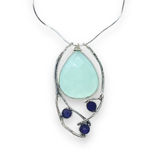Load image into Gallery viewer, Harbor Necklace Aqua Chalcedony and Amethyst Susan Rodgers

