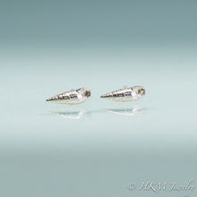 Load image into Gallery viewer, HKM Rock Snail Shell Mini Studs, Sterling Silver, Nautical Jewelry, earrings
