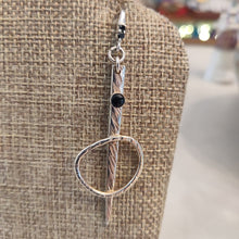 Load image into Gallery viewer, Sterling Silver Black Onyx/ Black Cubic Zarconia Fork Tine Earrings
