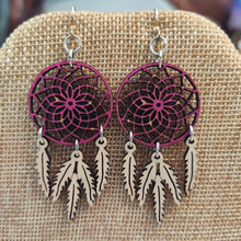 Load image into Gallery viewer, Dreamcatcher with Feather Earrings
