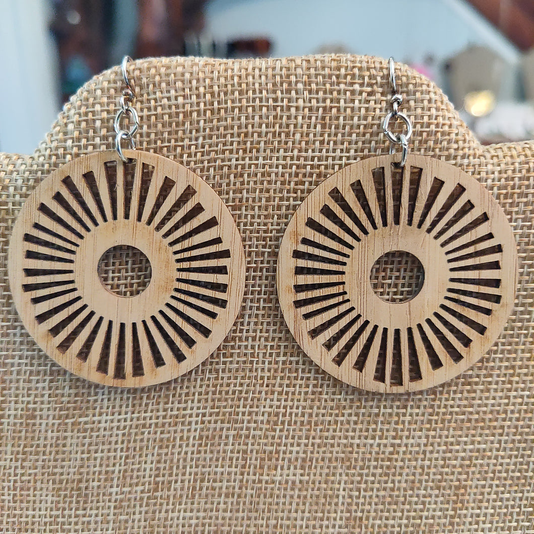 Tribal Sun Bamboo Earrings