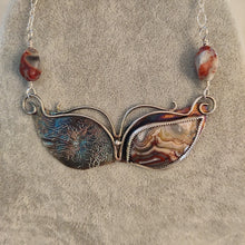Load image into Gallery viewer, Butterfly Crazy Lace Agate Sterling Silver Jewelry By Jo
