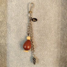 Load image into Gallery viewer, Wood and Pinecone Essential Oil Keychain
