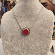 Load image into Gallery viewer, Orphist Necklace in Silver with Red Traffic Light
