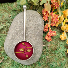 Load image into Gallery viewer, nandina, long stem pendant, sterling silver 

