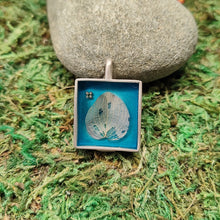 Load image into Gallery viewer, medium square pendant, sterling silver 
