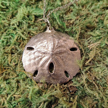 Load image into Gallery viewer, Sand Dollar Necklace , sterling silver, nautical jewelry
