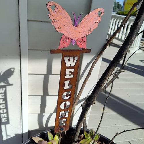 Welcome Sign Butterfly Whimsies
