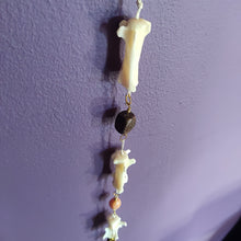 Load image into Gallery viewer, Coyote Vertebrae and Tumbled Gemstone Wall Hanging
