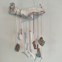Load image into Gallery viewer, Pig Pelvis and Blue Jasper Wall Hanging for Peaceful Home and Clear Communication
