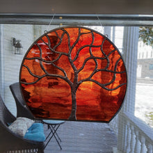 Load image into Gallery viewer, Red Orange Water Glass 3/4 Round Medium
