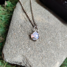 Load image into Gallery viewer, Lavender Quartz, luminous and opalescent, this pale purple gemstone goes with pretty much every skin tone. Set in my signature open iris setting,
