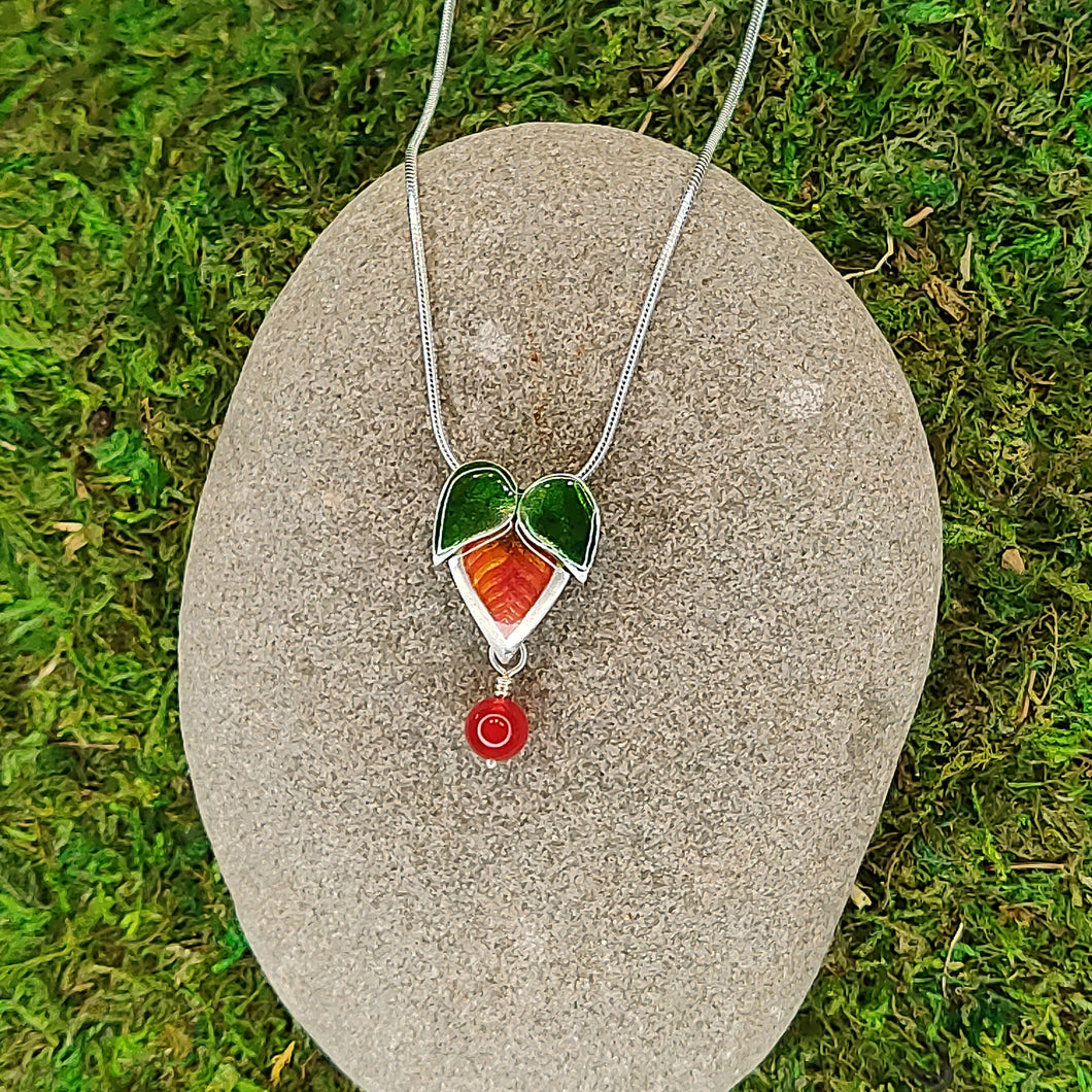 Strawberry Enamel Necklace