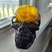 Load image into Gallery viewer, Yellow Rose Large Skull
