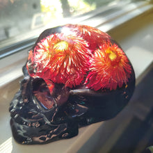 Load image into Gallery viewer, Red Strawflowers Large Skull
