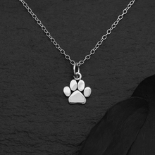 Load image into Gallery viewer, Sterling silver Paw Necklace. 18&quot; Length
