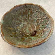 Load image into Gallery viewer, Wood fired pottery dish. 3&quot; wide x 1&quot; tall. Handmade in Downingtown and fired in Chester Springs.

