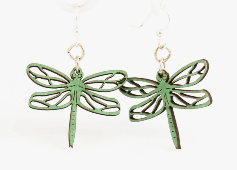DragonflyBlossomEarringsGreenTree