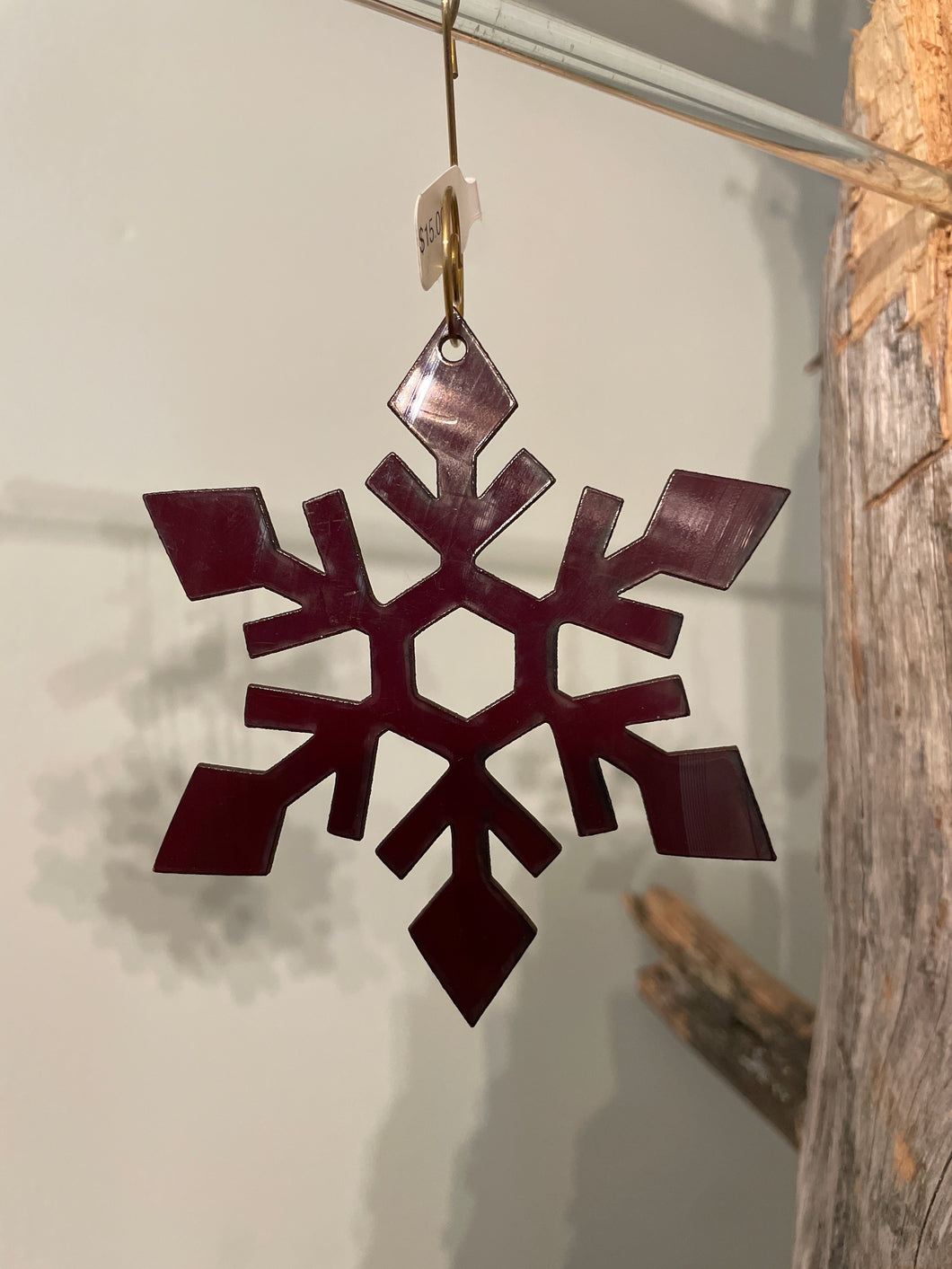 Vinyl snowflake ornaments