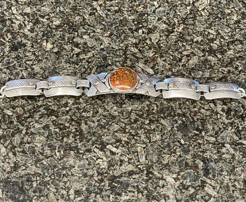 Dinosaur Bone Link Bracelet, sterling silver, statement jewelry, statement bracelet