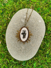 Load image into Gallery viewer, Mushroom Embroidery Necklace Thistle Finch Necklace
