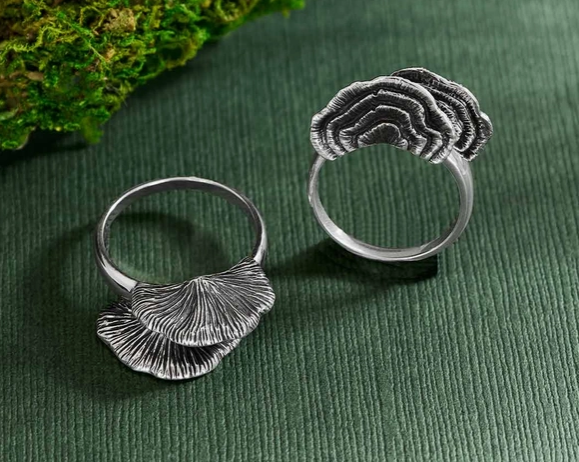 SterlingSilverShelfMushroomRingNinaDesigns