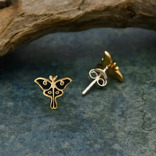 Load image into Gallery viewer, Luna Moth Post Earrings 9x10mm
