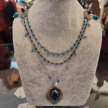 Load image into Gallery viewer, Lapis Layering Necklace  Turquoise, Lapis, Opal
