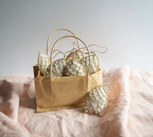 Load image into Gallery viewer, Handmade Easter Egg Irish Linen Spring Holiday Ornament  Natural Oatmeal

