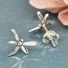 Load image into Gallery viewer, Dragonfly Post Earrings 9x10mm  Sterling SilverDragonfly Post Earrings 9x10mm
