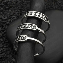 Load image into Gallery viewer, Moon Phases Ring  Sterling Silver
