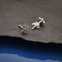 Load image into Gallery viewer, Sterling Silver Mandala Flower Post Earrings 7x7mm
