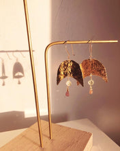 Load image into Gallery viewer, Umba Sapphire Crescent Moon Earrings
