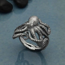 Load image into Gallery viewer, Sterling Silver Octopus Ring
