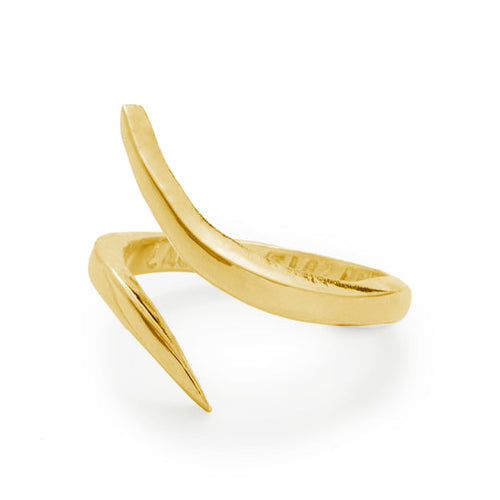 Cast in 100% recycled brass & 14 karat-gold/sterling silver plated Ring was sustainably cast in downtown Los Angeles  Ring is easily adjustable There's no nickel, cadmium or lead in our jewelry - making it low toxic.