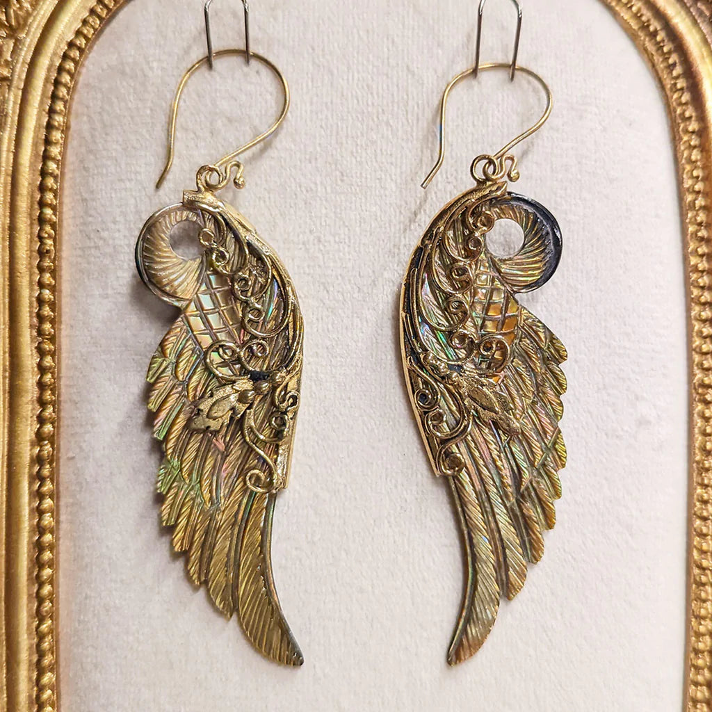 Ethereal Pearl Wings - Shell in Brass