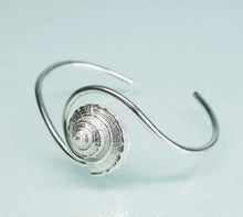 Load image into Gallery viewer, HKM welk wave cuff, sterling silver, nautical jewelry
