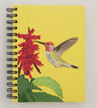 Load image into Gallery viewer, LargeNotebookHummingbirdYellowMrElliePooh
