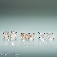 Load image into Gallery viewer, Cape May Diamond Studs Small &quot;clear quartz crystal&quot;
