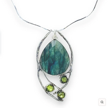 Load image into Gallery viewer, Harbor Necklace Labradorite and Peridot Susan Rodgers
