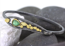 Load image into Gallery viewer, Elongated Pond Bracelet with Green Tourmaline
