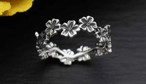 Sterling Silver Daisy Chain Ring Nina Designs