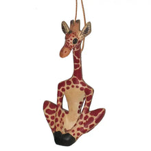 Load image into Gallery viewer, Yoga Giraffe Ornament
