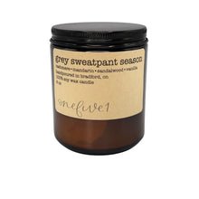 Load image into Gallery viewer, grey sweatpant season soy wax candle
