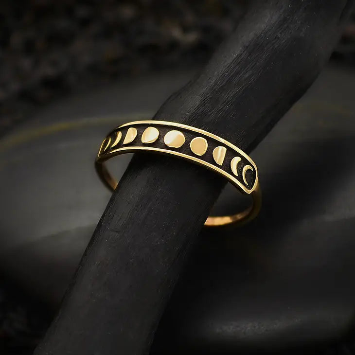 Moon Phases Ring  Bronze