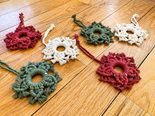 Load image into Gallery viewer, Macrame Snowflake Ornaments Why Knot
