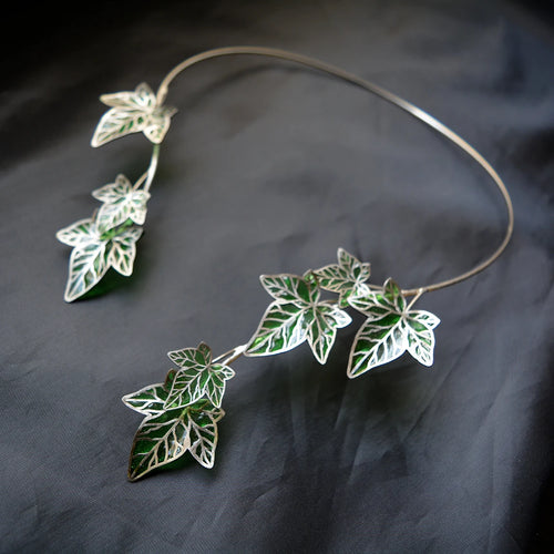 Eco Friendly Ivy Necklace , plastic, stainless steel 